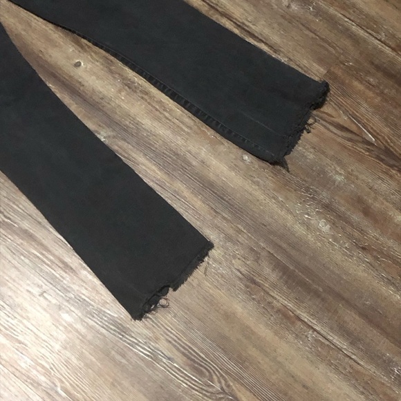 Madewell Cali Demi Boot Jeans Women's 26 in Berkley Black Wash Chewed Hem - Picture 7 of 8